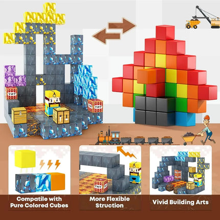Magnetic Building Blocks 300 Pieces - Mine Universe