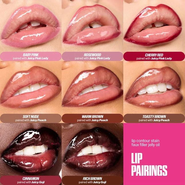 Lipliner Pencil Long-Lasting Matte Creamy Plumping Lip Stain Waterproof Natural Nude Brown Slim Plush Brush Head Lipliner Makeup
