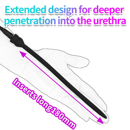 Silicone Penis Plug E-stim Electric Shock Urethral Catheter Dilator for Men's Electric Sex Stimulation BDSM Masturbator Toys 18+