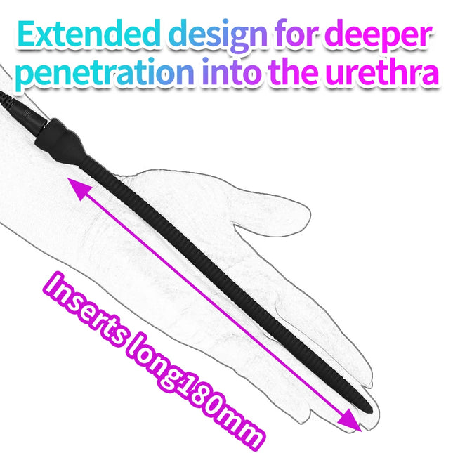 Silicone Penis Plug E-stim Electric Shock Urethral Catheter Dilator for Men's Electric Sex Stimulation BDSM Masturbator Toys 18+