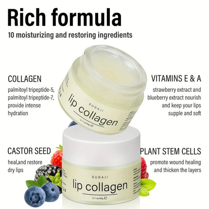 Hyaluronic acid collagen Sleep lip mask 20g deep hydration lasting moisturizing exfoliation day and night can be given as a gift