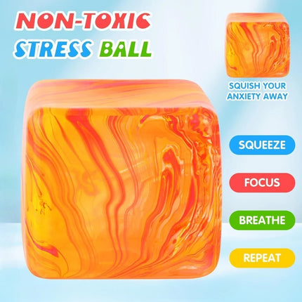 Taba Squishy Ice Cube Stress Balls Squeeze Toys for Kids Adults Sensory Fidget Toys for Anxiety Relief, Party Favors Gifts