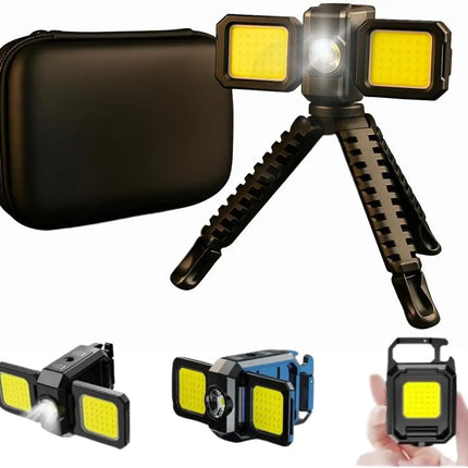 Super Bright Keychain Flashlight Mini COB Portable Work Light USB Rechargeable Outdoor Camping Fishing Pocket Lamps With Magnet