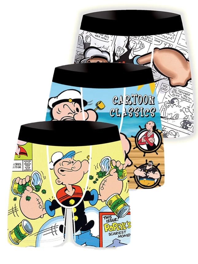 3-pack fashionable men's boxer shorts, comfortable, soft, fashionable, printed, casual and versatile men's underwear