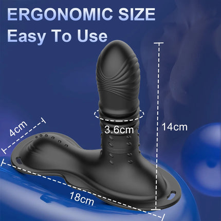 Electrically Inserted Prostate Massaging Device, Double-Vibration False Penis, Masturbation Device, Anal Stimulation, Adult Toy