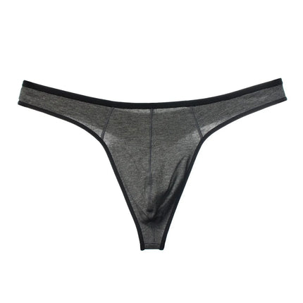 3PCS/Set Low Waist Men Seamless Cotton Thongs and G Strings Breathable U Convex Pouch Bikini Underwear Plus Size