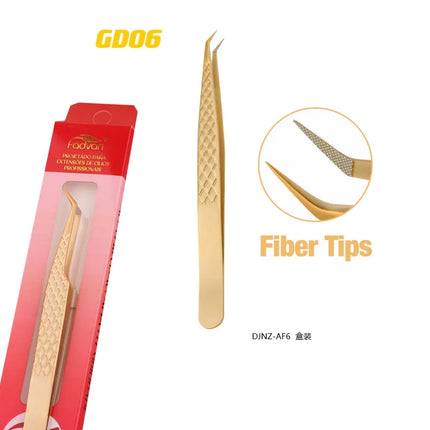 FADVAN Precision Fiber Tip Tweezer for Eyelash Extensions Professional Eyelash Tweezers Antistatic Straight