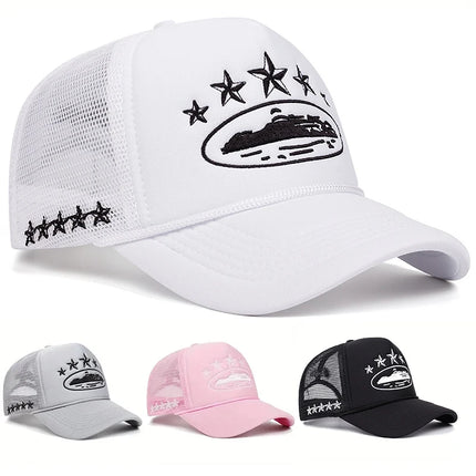 Unisex Print Baseball Cap Hip Hop - Breathable Mesh Snapback Trucker Hat / Casquette Baseball Unisexe Hip Hop - Mesh Respirant