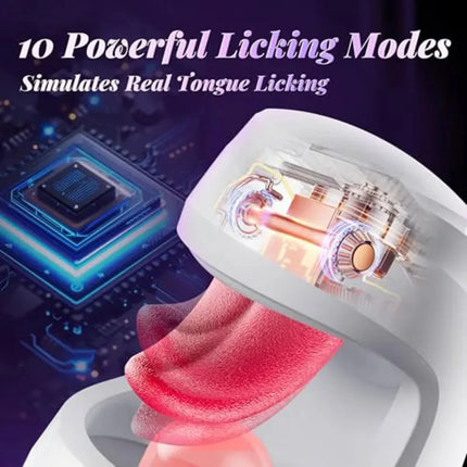 2026 Tongue Licking Male Masturbator 10 Thrusting Blowjob Sex Machine Stroker for Training Stimulation Sex Toys for Men Pleasure