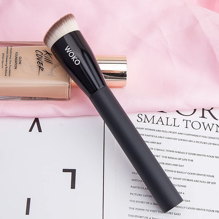 Flat Top Foundation Makeup Brushes Flat Angled Synthetic Hair Face Contour Foundation Liquid Cream Bronzer Buffing Makeup Tool
