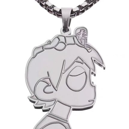 LI UZI Exquisite Fashion Stainless Steel Pendant Necklace Hoodie Accessories Personality Hip Hop Style Charm Jewelry Necklace
