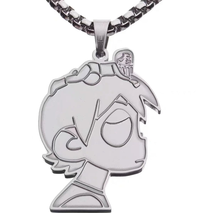 LI UZI Exquisite Fashion Stainless Steel Pendant Necklace Hoodie Accessories Personality Hip Hop Style Charm Jewelry Necklace