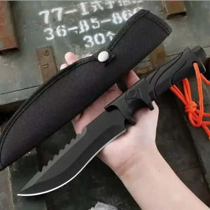 Outdoor High hardness straight knife, fixed blade EDC convenient jacket, multi-purpose camping cutter and survival knife