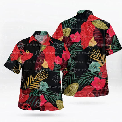 2026 Gengar Pattern Pokemon Button Up Hawaiian Shirt Leisure Dry Quickly Men's Shirt Kid's Clothing Tee Top Women's Clothing