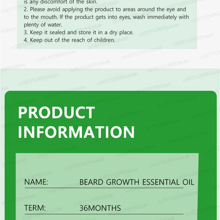 Beard growth essence. It helps your beard grow quickly, and is a must-have for mature men. It makes you look more manly and is e