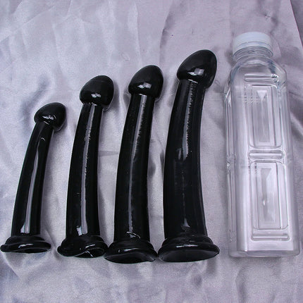 Cheap TPE Transparent Anal Plug Jelly Dildo 4Sizes Suction Cup Cock Vaginal Masturbation Soft Small Penis Women Man Sex Toys