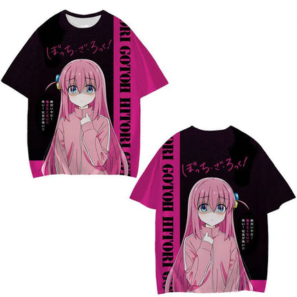 Anime Manga Bocchi The Rock 3D Printed T-Shirts Men Women Casual Fashion Oversized Short Sleeve T Shirt Male Tees Tops Clothing