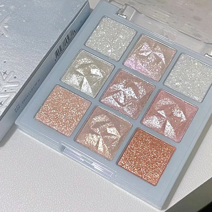 1Pc Pearlescent Eyeshadow Palette Sparkling Sequin Earth Blue Purple Shimmer Highlight Metallic Eye Shadow Glitter Eye Pigments