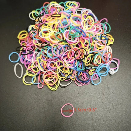 2000pcs-7260pcs Rubber Band Bracelet Kit, Loom Bracelet Making Kit Rubber Bands Refill DIY Bracelet GirlBirthday Gift Toys