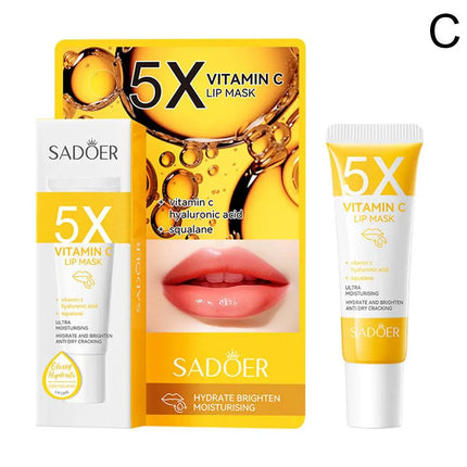 Vitamin C Moisturizing Lip Mask Plump Lips Nourishing Hydrating Lip Balm Lip Plumper Lipstick for Beauty Lips Skin Care