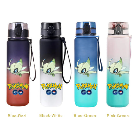 650ML Pikachu Anime Pokemon Portable Plastic Water Bottle High Capacity Outdoor Pikachu Water Cup for Kids Sports Water Bottle