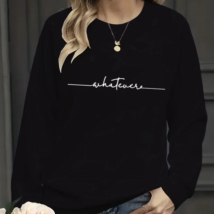 Women's Casual Heart Print Pullover Sweatshirt Geometric Design Long Sleeve Round Neck Machine Washable Regular Fit for Autum