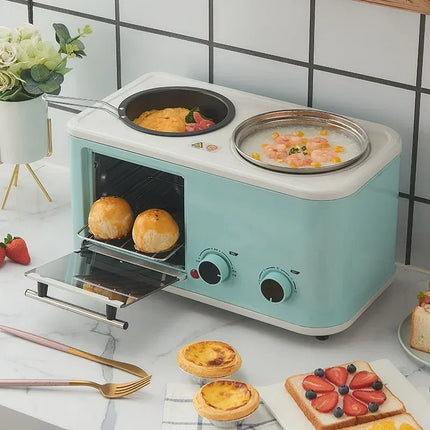 New BLY-ZA02 4 In 1 Breakfast Machine  Egg Tart Yolk Pastry Baking Machine Steak Pancake Machine 220V/600W Bread Oven