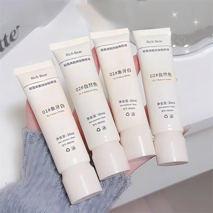 Moisturizing Liquid Foundation Ivory White Natural Color BB Cream Waterproof Lasting Base Concealer Lightweight NonSticky Makeup
