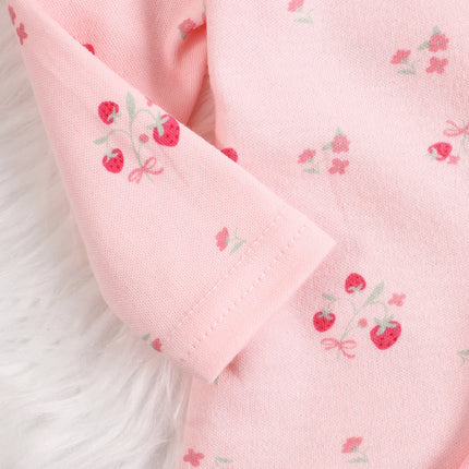 3PCS Baby girl onesie New style baby girl clothes Spring/Autumn long-sleeved onesie Cotton fabric Suitable for 0-9months