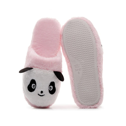 Warm Cute Panda House Slippers Soft Non Slip Fleece Plush Home Shoes Non-Slip 2024 Fashion Shoes Winter Fluffy Slippers Zapatos