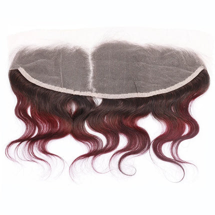 Brown 13x4 Lace Frontal Body Wave 6 Inch 100% Human Hair Transparent Lace Frontal Only Pre Plucked Remy Hair