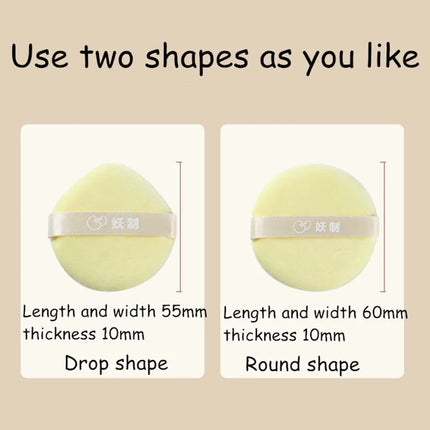 Yaozhi 3pcs Cosmetic Makeup Puff I'm Pineapple Pie Air Cushion Soft Blender Sponge Dry Wet Foundation Smooth Powder Makeup Tool