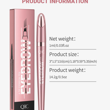 3D Dye Eyebrow Pencil Hairling Anti-smudge Waterproof Long Lasting Black Brown Large Brush Natural Wild Eyebrow Enhancers Cream