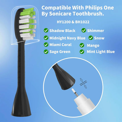 10Pack Toothbrush Replacement Heads Compatible with Philips One Series Sonicare Rechargeable Toothbrush HY1200/06 BD1003/AZ