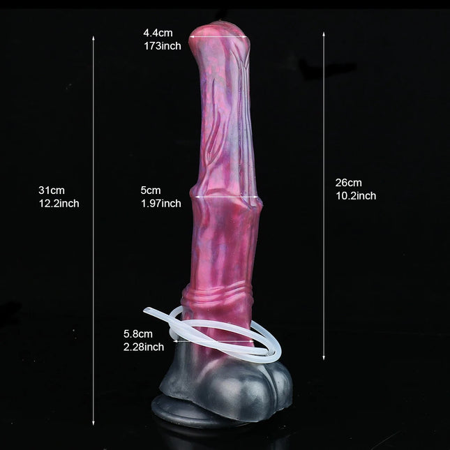 FAAK Large Ejaculation Realistic Horse Dildo With Sucker Silicone Squirting Penis Spray Liquid Colorful Sex Toys For Women Men