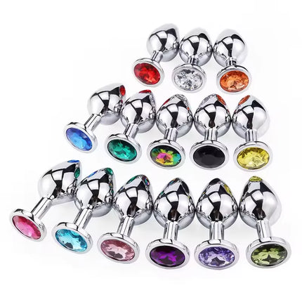 Anal Plug Jewelry Colorful Crystal Anal Plug Stimulator Anal Massage Dilatancy Toys G-point Massage Sex Wellness Adult Pleasure
