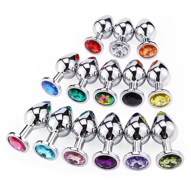 Anal Plug Jewelry Colorful Crystal Anal Plug Stimulator Anal Massage Dilatation Toys G-spot Massage Sex Wellness Adult Pleasure