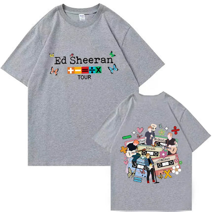 2025 Graphic Print Short Sleeve Men Women T-shirt Ed Sheeran Mathematics Tour Trendy Harajuku Unisex O-neck Casual Shirt Tops