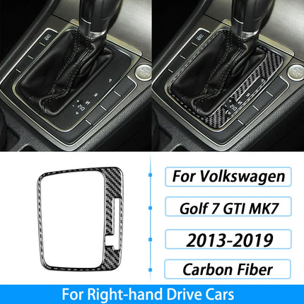 For Volkswagen Golf 7 GTI MK7 2013-2019 Carbon Fiber Gear Shift Air Outlet Window Lift Dashboard Suit Trim Car Interior Sticker