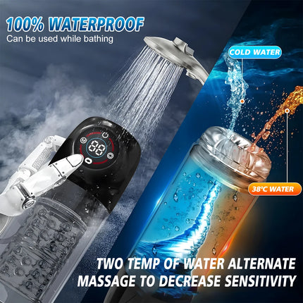 AIERLE Automatic 6 IN 1 7 Rotating Sucking Licking Modes Male Masturbator Vacuum Penis Pump Vagina Masturbation Sex Toy for Men