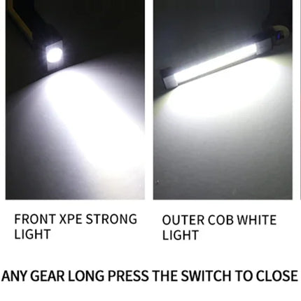 Folding COB Work Light LED Flashlight with Built-in Battery Lamp Torch Emergency Car repair Lamp Red SOS Strobe Camping lantern