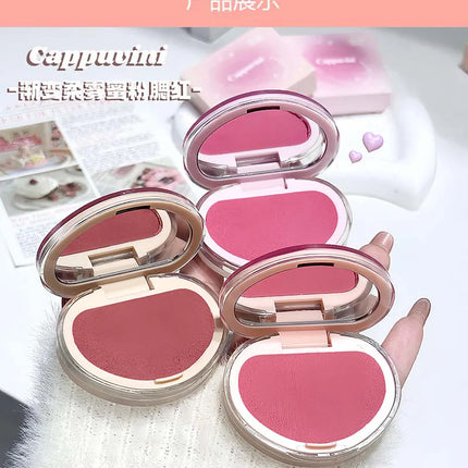 Gradual Soft Mist Pink Blush Cream Mousse Blush Palette Apricot Cheek Tint Blusher Matte Peach Rouge Face Contour Shadow Makeup
