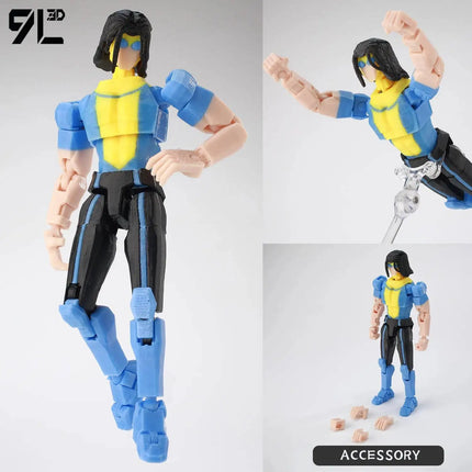 9L3D Printed Indomitable Hero Tech Jacker Lucky13 Action Figure Dummy13 Multi-Jointed Collectible Model Toy T13 Birthday Present
