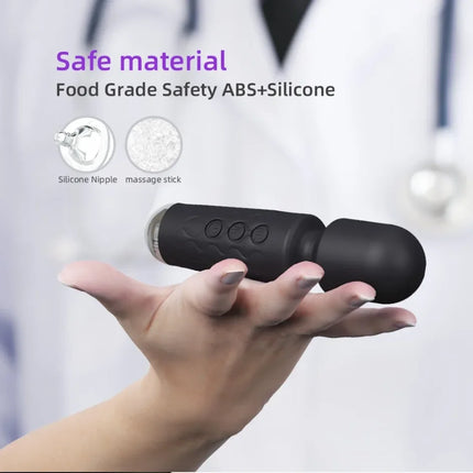 AV Vibrator Wand Personal Massager Clit Stimulator Sex Toy for Women 20 Patterns 8 Speeds Rechargeable Mini Vibrators Adult Toys