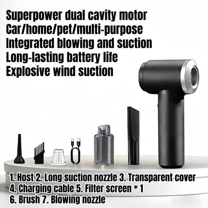 12000P car mounted wireless handheld vacuum cleaner, integrated blowing and suction high-power vacuum cleaner, for home use