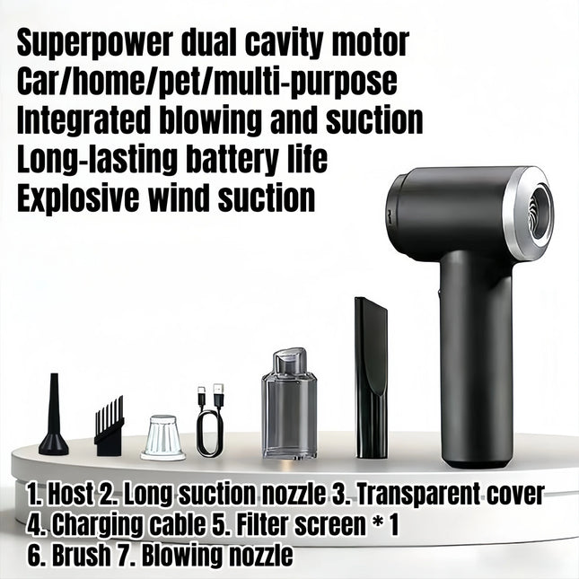 12000Pa car-mounted wireless handheld vacuum cleaner, integrated blowing and suction high-power vacuum cleaner, for home use