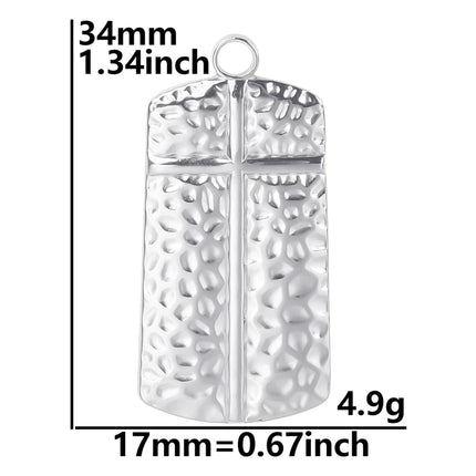 5pcs/Lot High Quality Stainless Steel Cross Pendants For Jewelry Making Supplies Metal Rose Lava Ankh Cross Charms DIY Materials