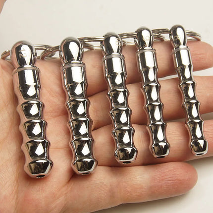 Metal Catheter for Men Urethra Stimulation,Beaded Urethral Sounding Dilators,Hollow Penis Plug Sex Toys