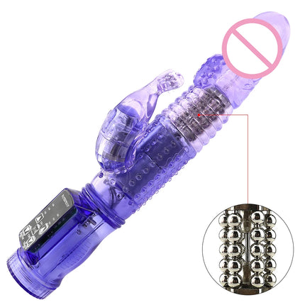 Realistic Dildo Rabbit Vibrator 12 Speed Vibrator Dual Motor Clitoral Stimulator Sex Toy G-Spot Vibrator Adult Women's Sex Toy