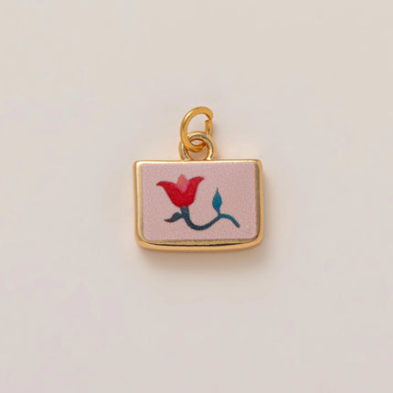 Popular DIY Color Accessories Pendant for Women's 12th Birthday Love Flower charms jewelry making